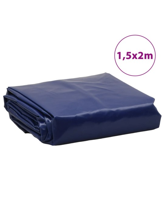 Brezenta pārklājs, zils, 1,5x2 m, 650 g/m²