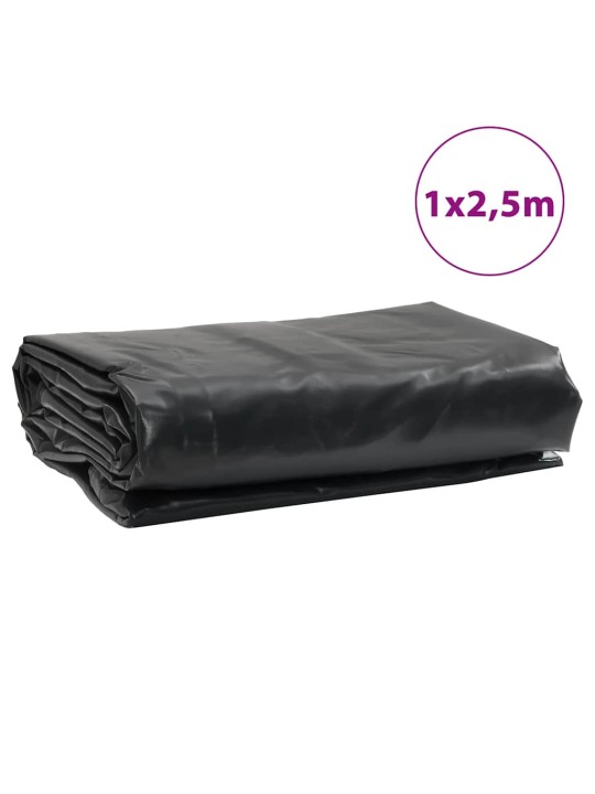 Brezenta pārklājs, melns, 1x2,5 m, 650 g/m²