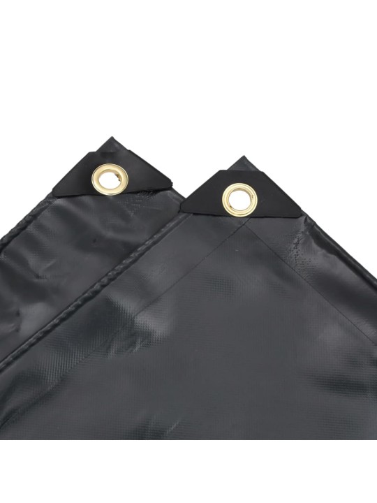 Brezenta pārklājs, melns, 1,5x2,5 m, 650 g/m²