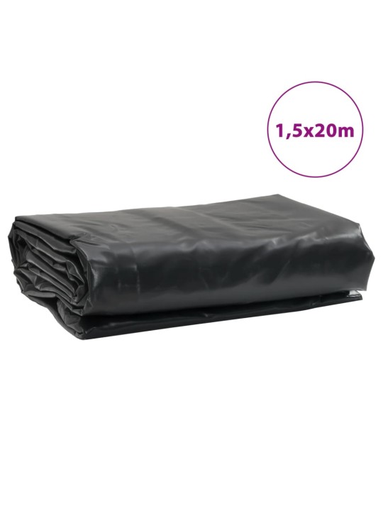 Brezenta pārklājs, antracītpelēks, 1,5x20 m, 650 g/m²