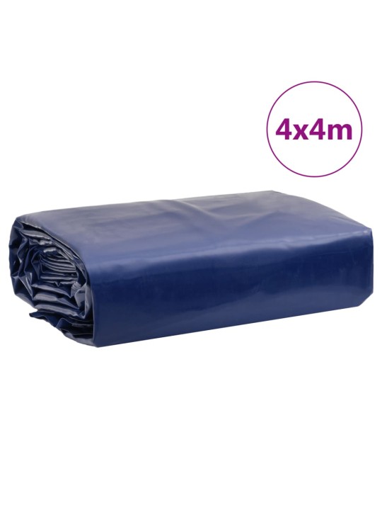 Brezenta pārklājs, zils, 4x4 m, 650 g/m²
