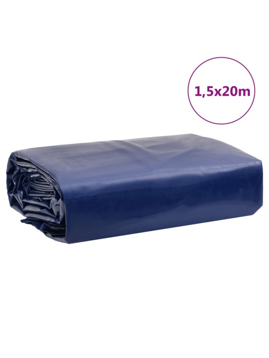 Brezenta pārklājs, zils, 1,5x20 m, 650 g/m²