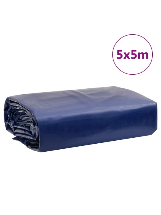 Brezenta pārklājs, zils, 5x5 m, 650 g/m²