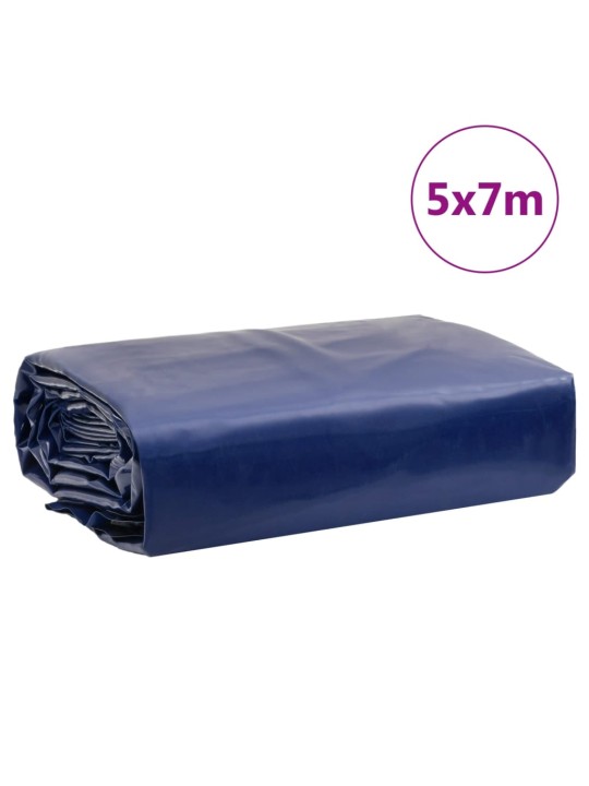 Brezenta pārklājs, zils, 5x7 m, 650 g/m²