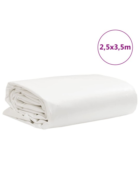 Brezenta pārklājs, balts, 2,5x3,5 m, 650 g/m²