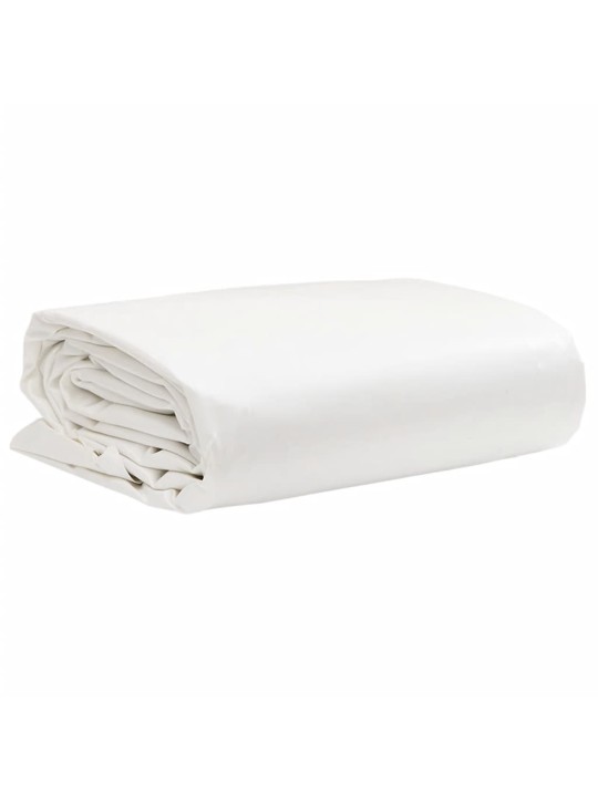 Brezenta pārklājs, balts, 6x8 m, 650 g/m²