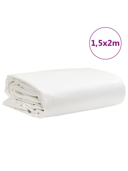 Brezenta pārklājs, balts, 1,5x2 m, 650 g/m²