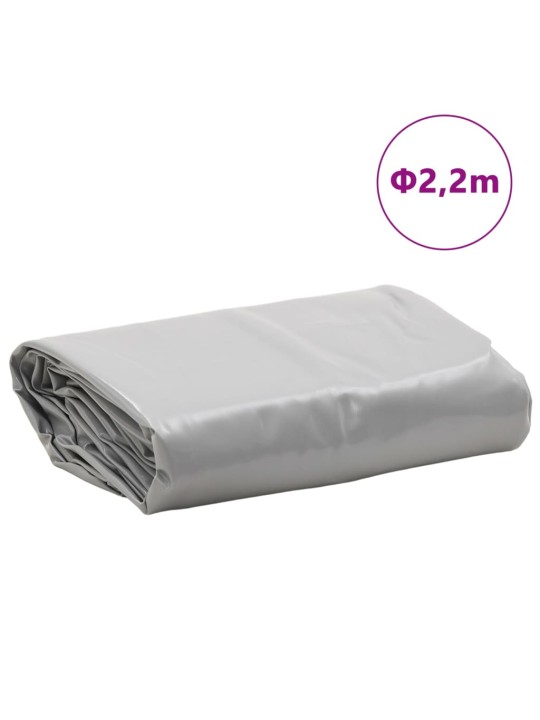 Brezenta pārklājs, pelēks, ø 2,2 m, 650 g/m²