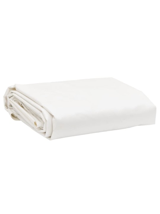Brezenta pārklājs, balts, ø 2,6 m, 650 g/m²