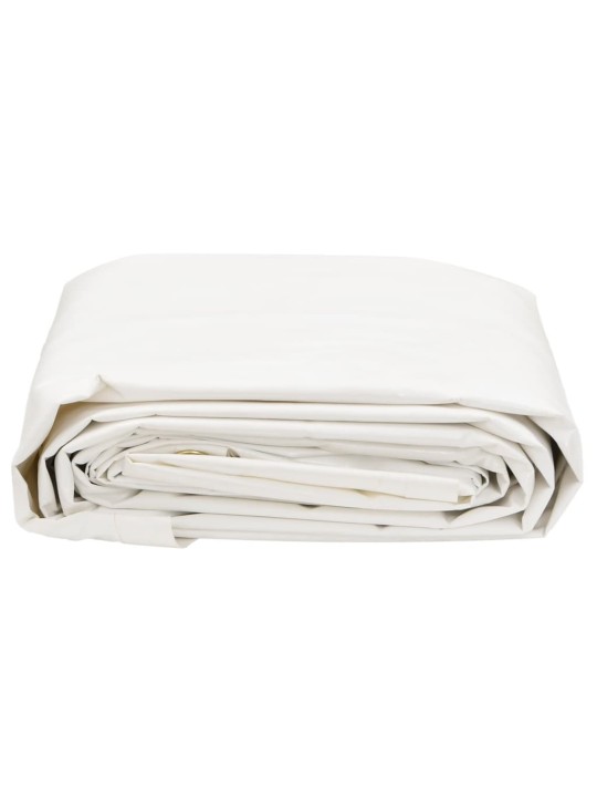Brezenta pārklājs, balts, ø 2,6 m, 650 g/m²