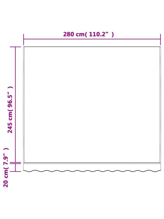 Nojumes maiņas jumts, daudzkrāsainas svītras, 3x2,5 m