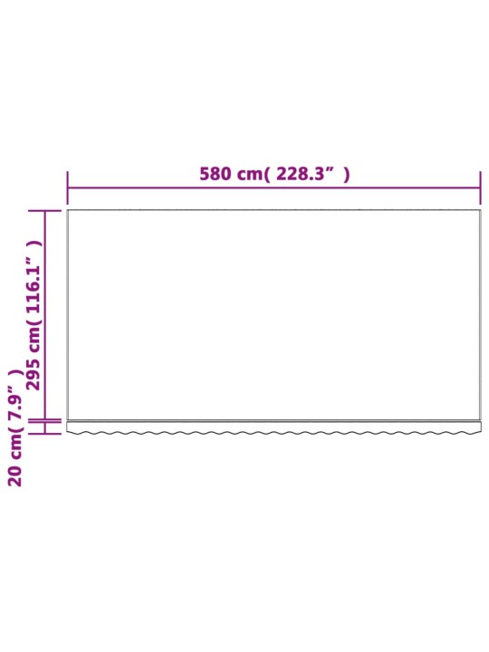 Nojumes maiņas jumts, daudzkrāsainas svītras, 6x3 m