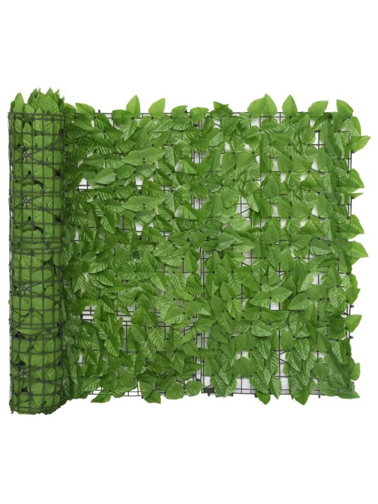 Balkona aizslietnis ar zaļām lapām, 200x100 cm