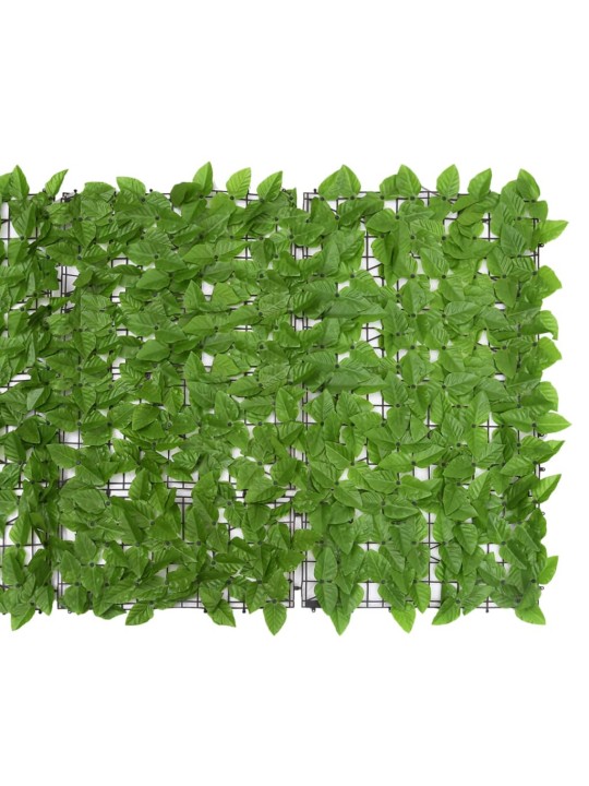 Balkona aizslietnis ar zaļām lapām, 200x100 cm