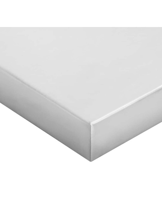 Sienas plaukti, 2 gab., 100x30x3 cm, sudraba krāsā, tērauds