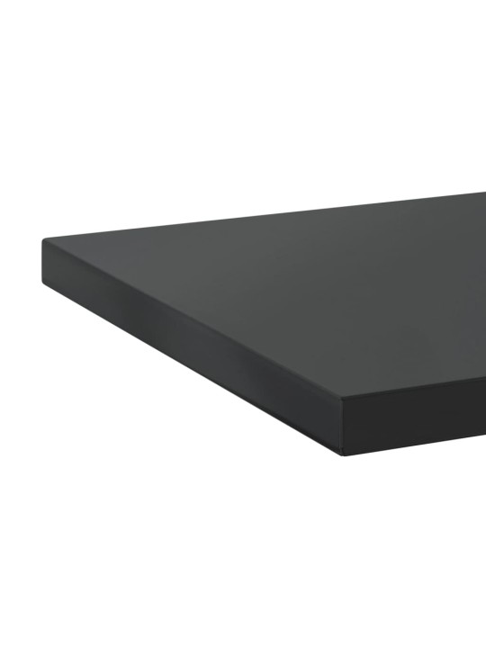 Sienas plaukti, 2 gab., 100x40x3 cm, nerūsējošs tērauds, melna