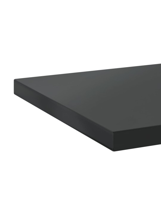 Sienas plaukti, 2 gab., 100x30x3 cm, nerūsējošs tērauds, melna
