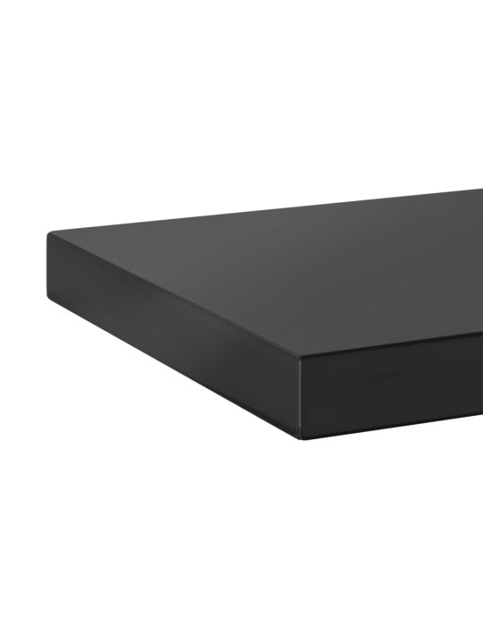Sienas plaukti, 2 gab., 100x23,5x3 cm, nerūsējošs tērauds melna