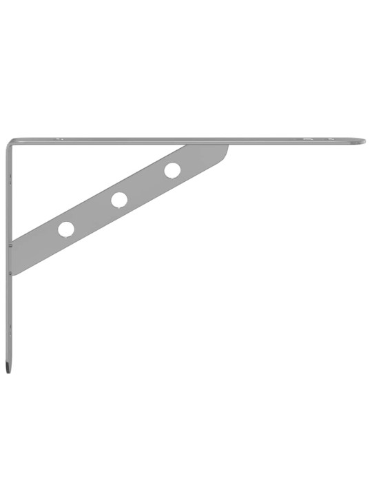 Plauktu kronšteini, 4 gab., 23,5x2,5x15,5cm sudrabaini, tērauds