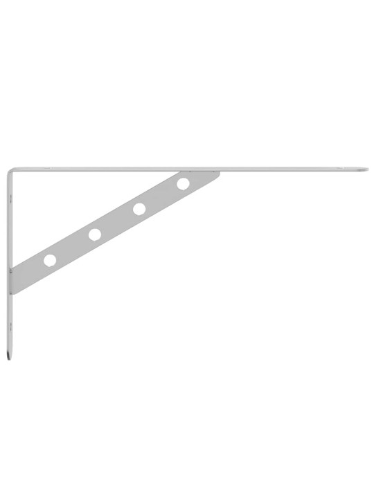 Plauktu kronšteini, 4 gab., 30x2,5x15,5 cm, sudrabaini, tērauds