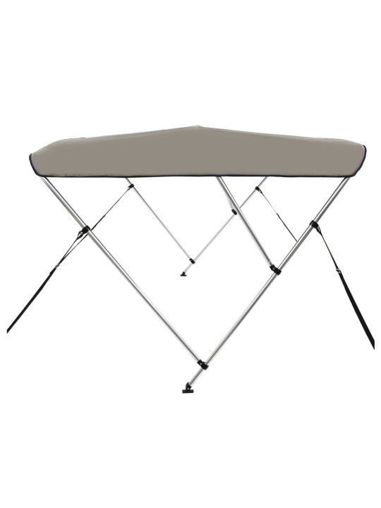 Trīsloku motorlaivas jumts, pelēks, 183x180x137 cm