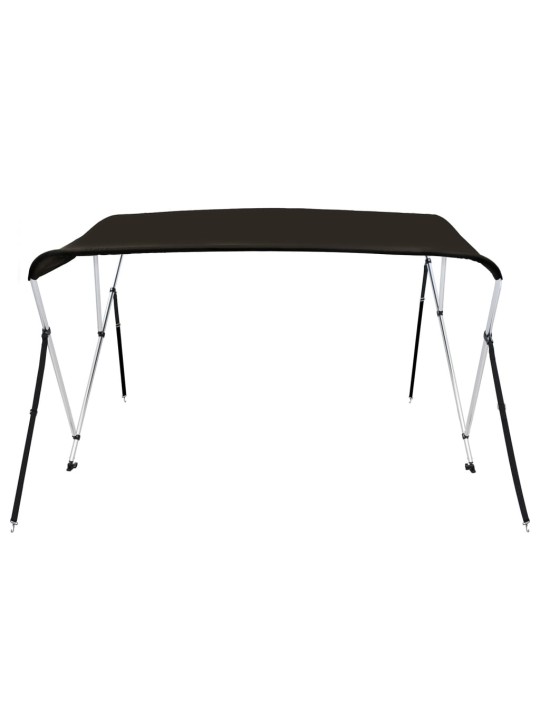 Trīsloku motorlaivas jumts, melna, 183x160x137 cm