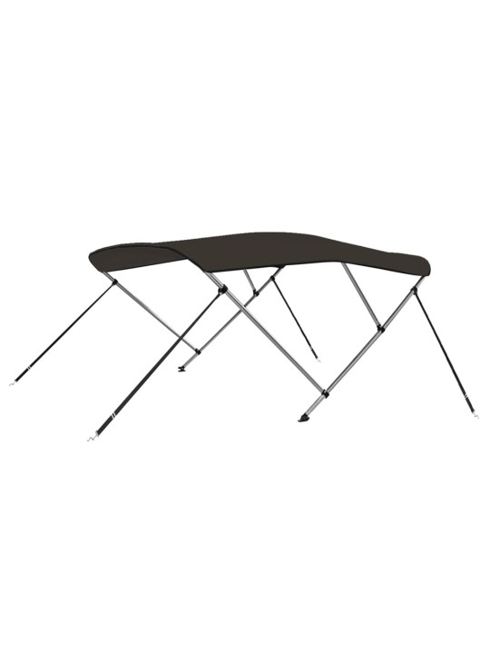 Trīsloku motorlaivas jumts, melna, 183x160x137 cm