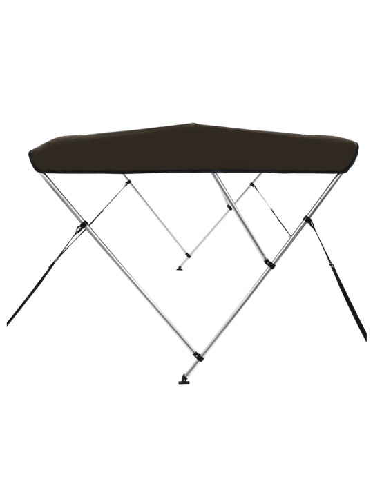Trīsloku motorlaivas jumts, melna, 183x180x137 cm