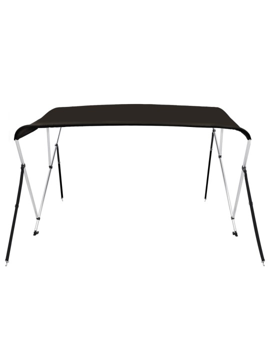 Trīsloku motorlaivas jumts, melna, 183x196x137 cm