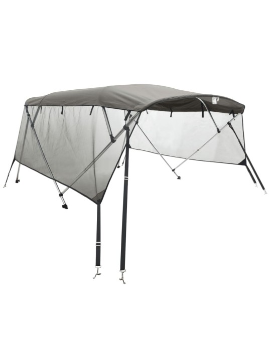 Četrloku motorlaivas jumts ar tīkla sienām, 243x(170-182)x137cm