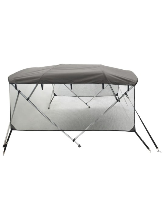 Četrloku motorlaivas jumts ar tīkla sienām, 243x(170-182)x137cm