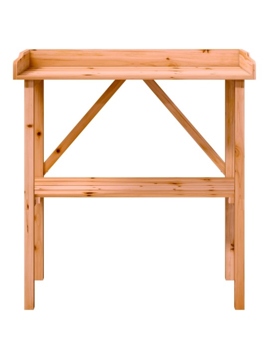 Stādīšanas galds ar plauktu, brūna, 78x38x82,5 cm, egles koks