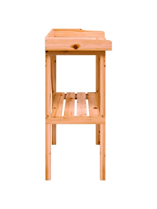 Stādīšanas galds ar plauktu, brūna, 78x38x82,5 cm, egles koks