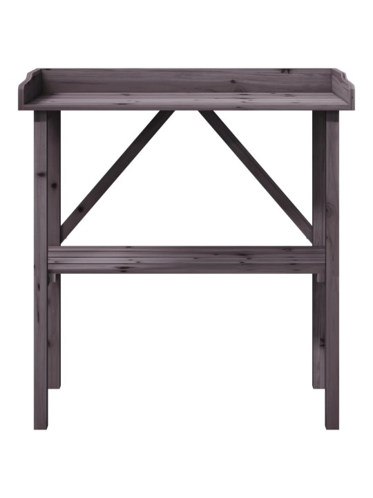 Stādīšanas galds ar plauktu, pelēka, 78x38x82,5 cm, egles koks