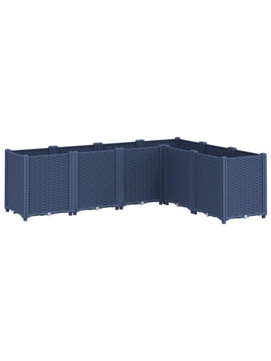 Dārza puķu kaste, zili pelēka, 160x120x53 cm, pp