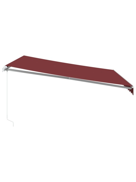 Izvelkama markīze ar led, manuāla, 400x300 cm, vīnsarkana