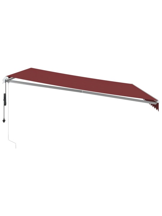 Izvelkama markīze ar led, automātiska, 450x300 cm, vīnsarkana