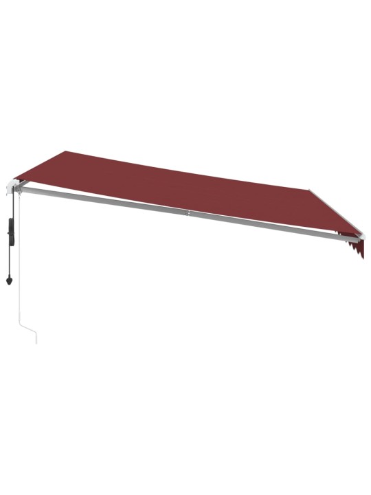 Automātiski izvelkama markīze, led, vīnsarkana, 400x350 cm