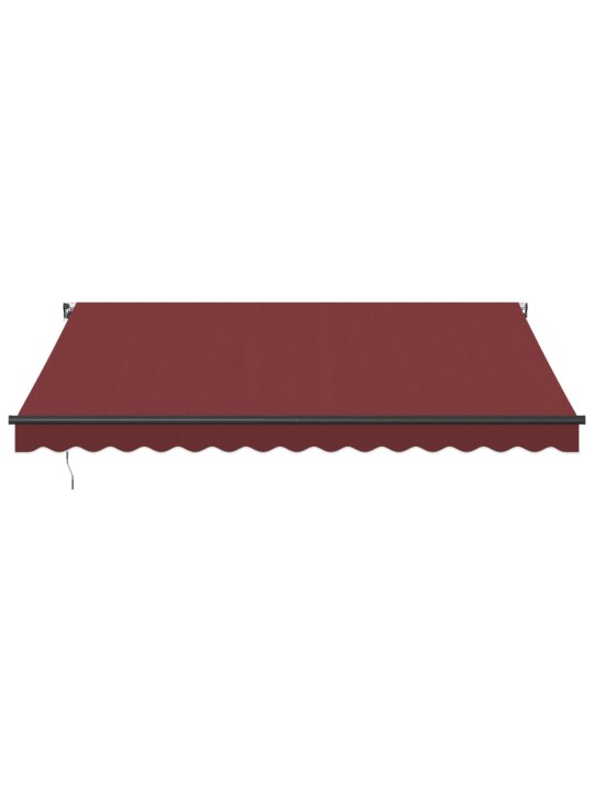 Izvelkama markīze ar led, manuāla, 400x350 cm, vīnsarkana