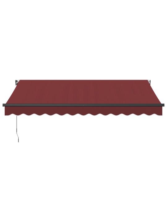 Izvelkama markīze ar led, manuāla, 350x250 cm, vīnsarkana