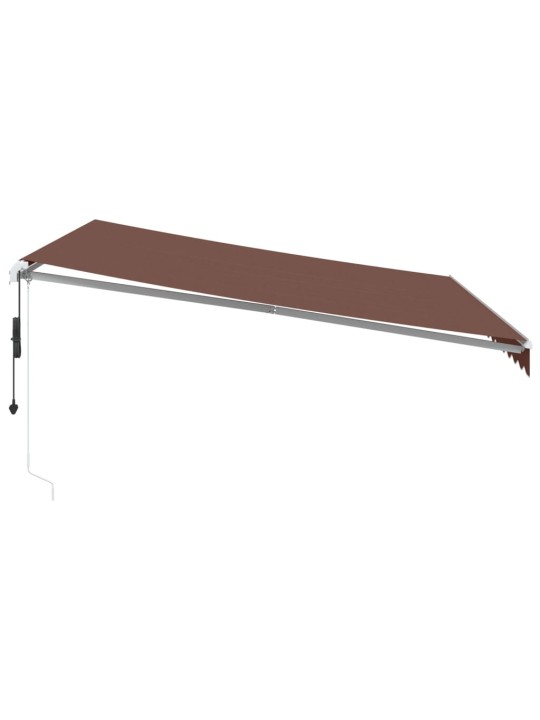 Izvelkama markīze ar led, 400x300 cm, automātiska, brūns
