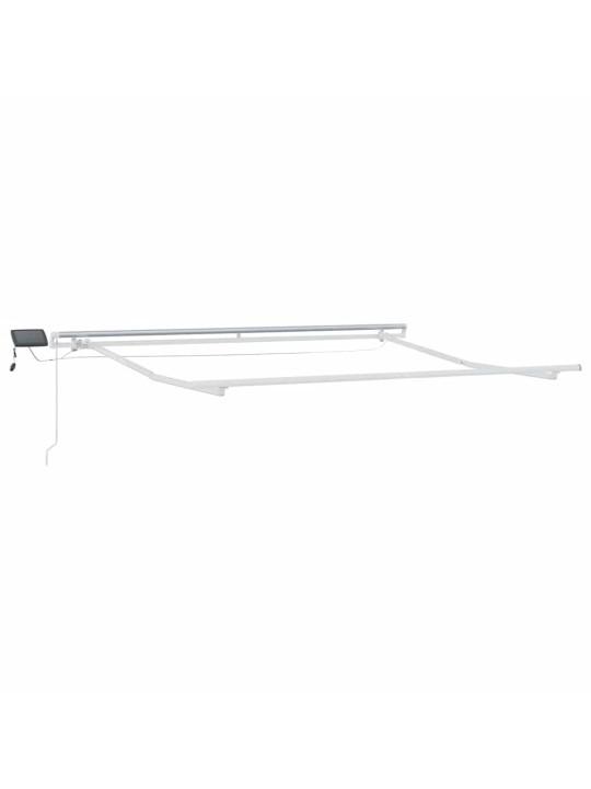 Manuāli izvelkama nojume ar led, pelēka un balta, 300x250 cm