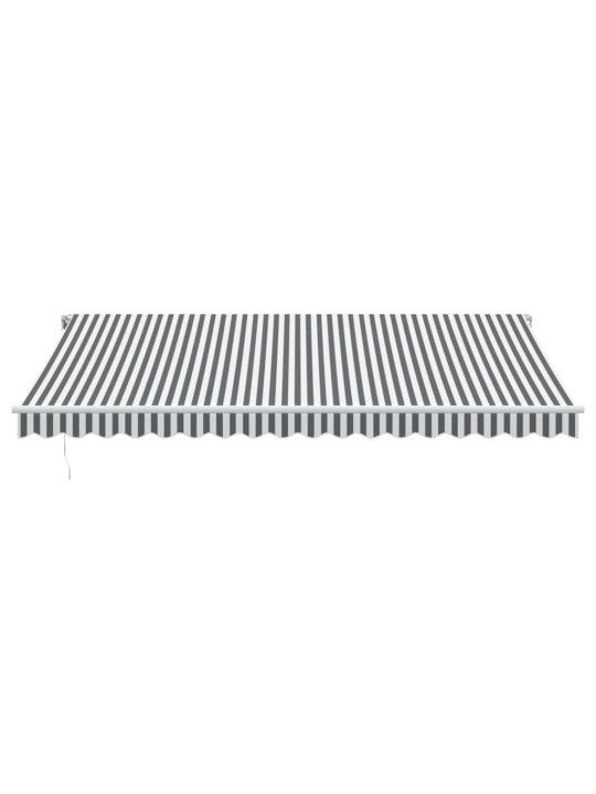 Automātiski izvelkama markīze, led, pelēka un balta, 450x300 cm