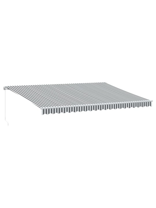 Manuāli izvelkama nojume ar led, pelēka un balta, 500x300 cm