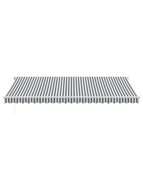 Manuāli izvelkama nojume ar led, pelēka un balta, 500x300 cm