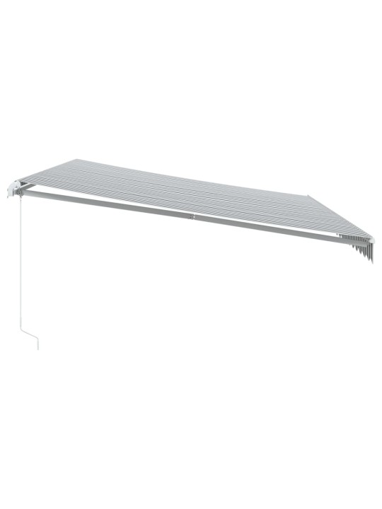 Manuāli izvelkama nojume ar led, pelēka un balta, 500x300 cm
