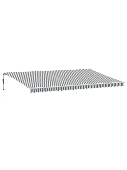 Automātiski izvelkama markīze, led, pelēka un balta, 600x300 cm