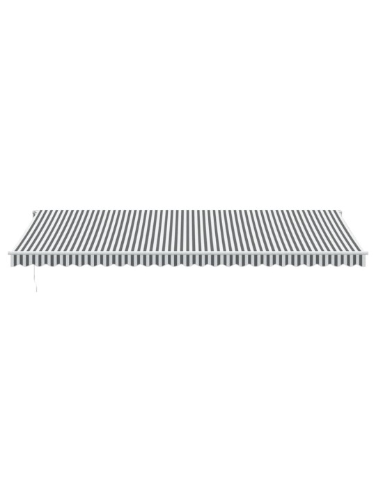 Automātiski izvelkama markīze, led, pelēka un balta, 600x300 cm