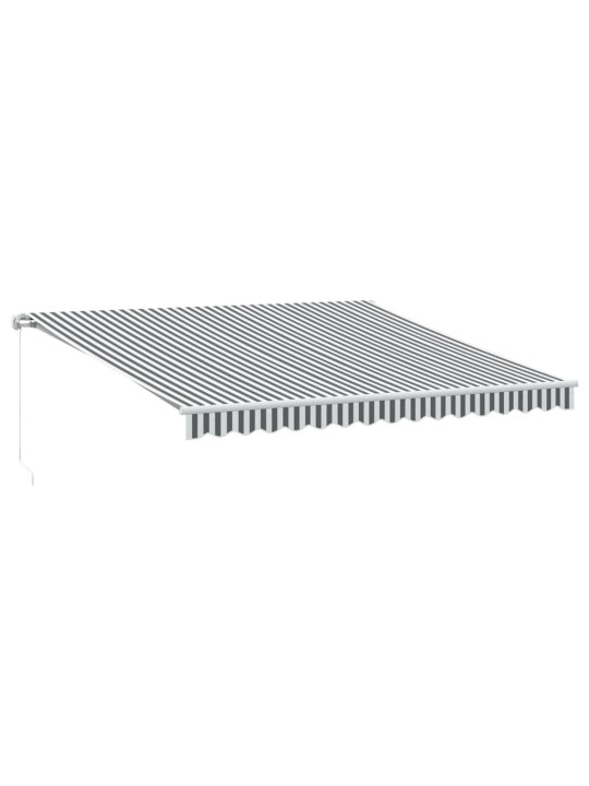 Manuāli izvelkama nojume ar led, pelēka un balta, 400x350 cm