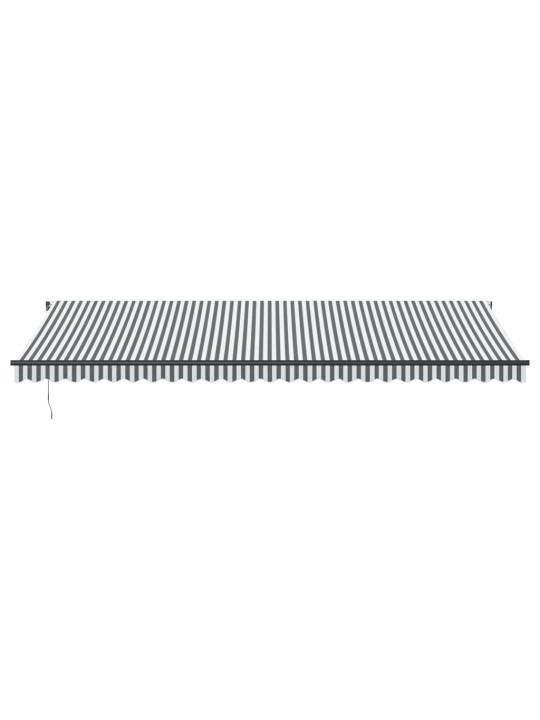 Automātiski izvelkama markīze, led, pelēka un balta, 600x350 cm